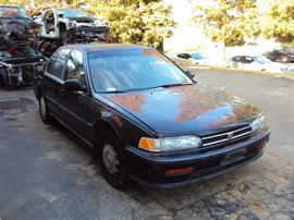 1993 HONDA ACCORD EX , 2.2L AUTO 4DR, COLOR BLACK, STK A14165